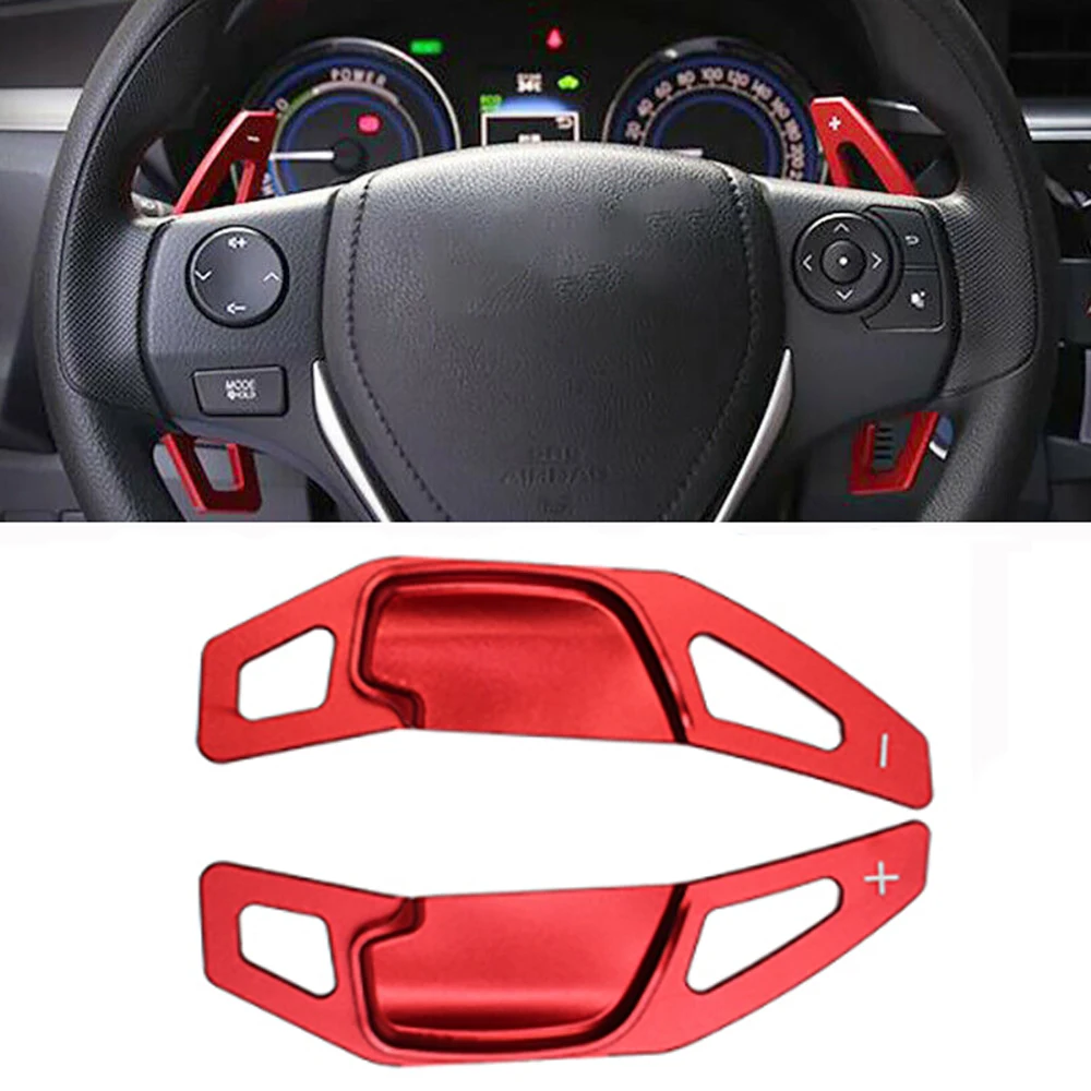 Car Steering Wheel Paddle Shifter Extension Aluminum Shift Paddle Blade for Toyota Corolla RAV4 Camry 2014 2015 2016 2017