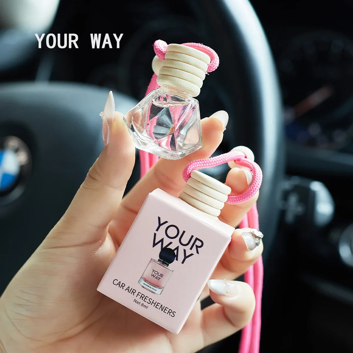 عطر سيارة للملحقات الداخلية للسيارات، معطر هواء للسيارة يدوم طويلاً يحافظ على رائحة ساحرة وطازجة.