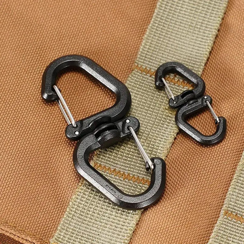 360 درجة يدور حلقة تسلق مقاطع دوارة مزدوجة حقائب الظهر حلقة تسلق المحمولة S سلسلة هوك ظهره قفل السنانير للتخييم #3