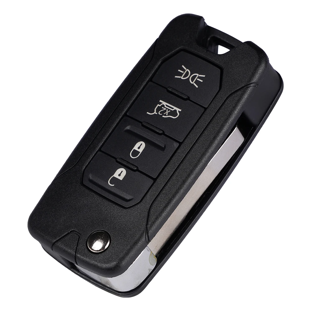 XNRKEY Replacement Folding Remote Key Shell Case Fob 4 Button for Jeep Renegade 2015-2018 Housing Cover