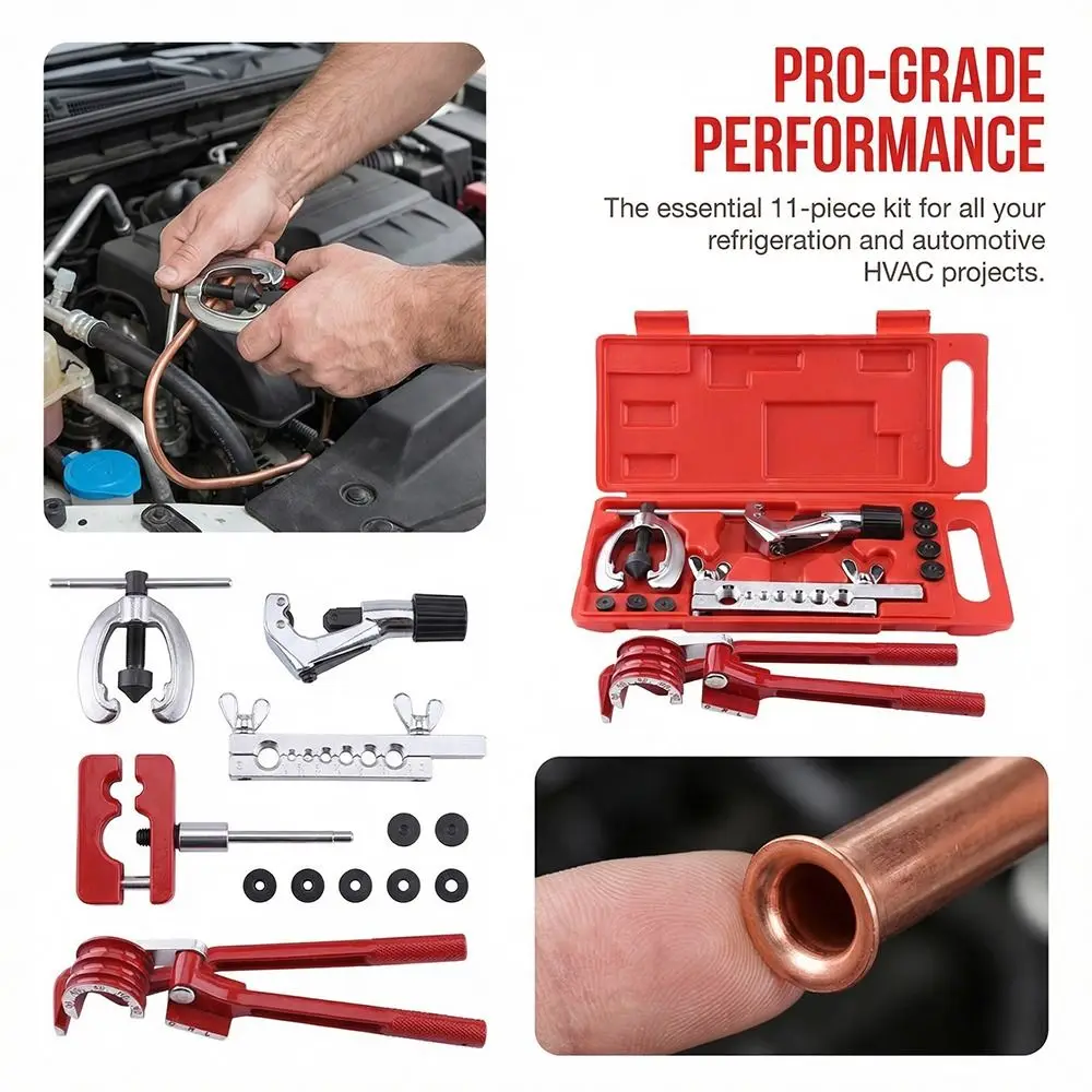 7-Hole Flaring Pipe Flaring Kit Cutter Bending Tool Flare Kit Multi-Functional Copper Tube Forming Copper Tube Tool Set