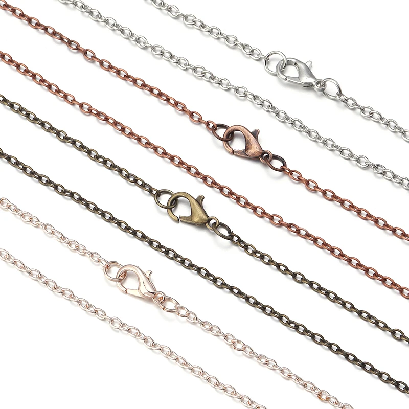 6 teile/los 45cm Einstellbare Runde Kreuz Ketten für Schmuck, Der Link Kette Groß Ketten DIY Halskette Armband Männer oder frauen – Detail 5