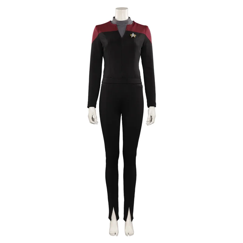 

Star Series Prodigy Kathryn Janeway Trek Cosplay Halloween Party Role Coat Pant Suits Costume Adult Outfit