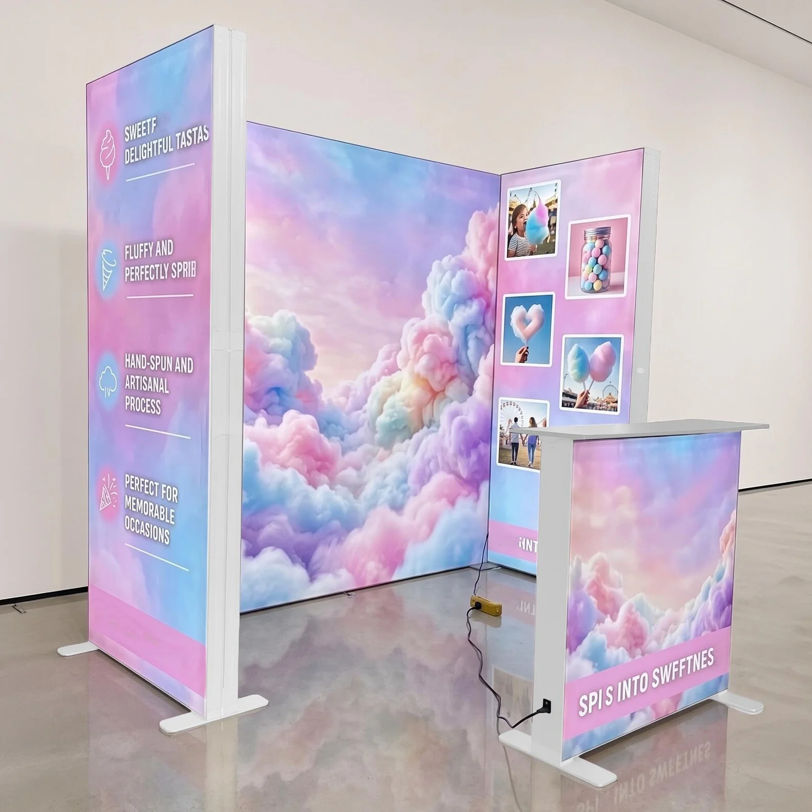 Custom High Quality Modular Aluminum SEGO Light Box Trade Show Display Lightboxes Easy Set up Exhibition Booth Stand