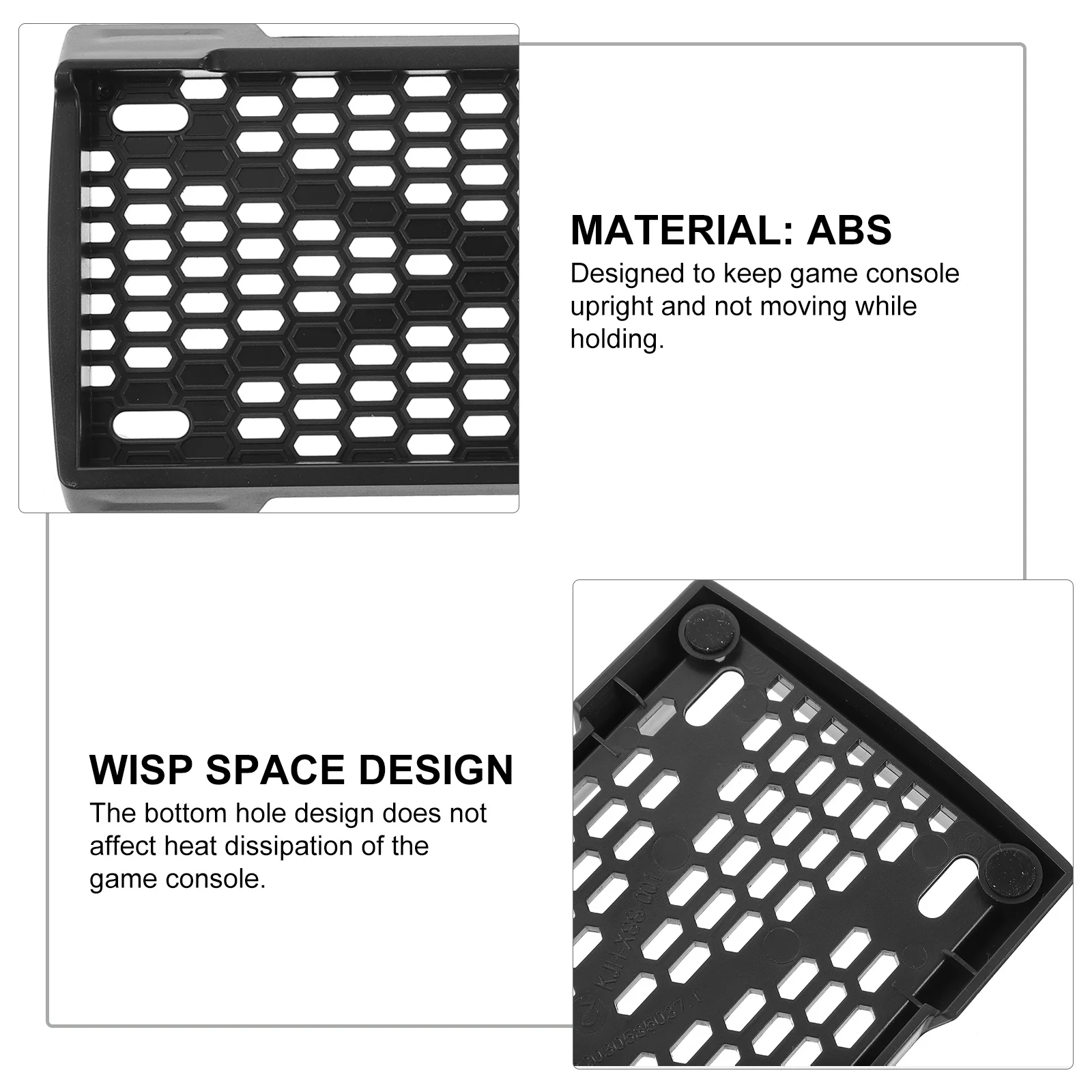 

Cooling Vertical Stand for Game Console Base Holder Premium Material High Strength Anti Vibration Space Saving Fast
