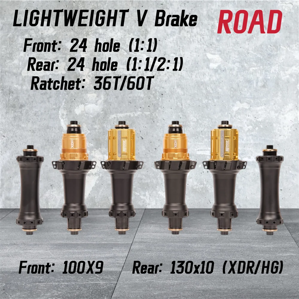 

Ступица дорожного велосипеда Star Ratchet 36T/60T V Brake Straightpull Ступица шоссейного велосипеда 100x9 130x10 мм 24/24 отверстия 1:1/2:1Легкая ступица HG/XDR