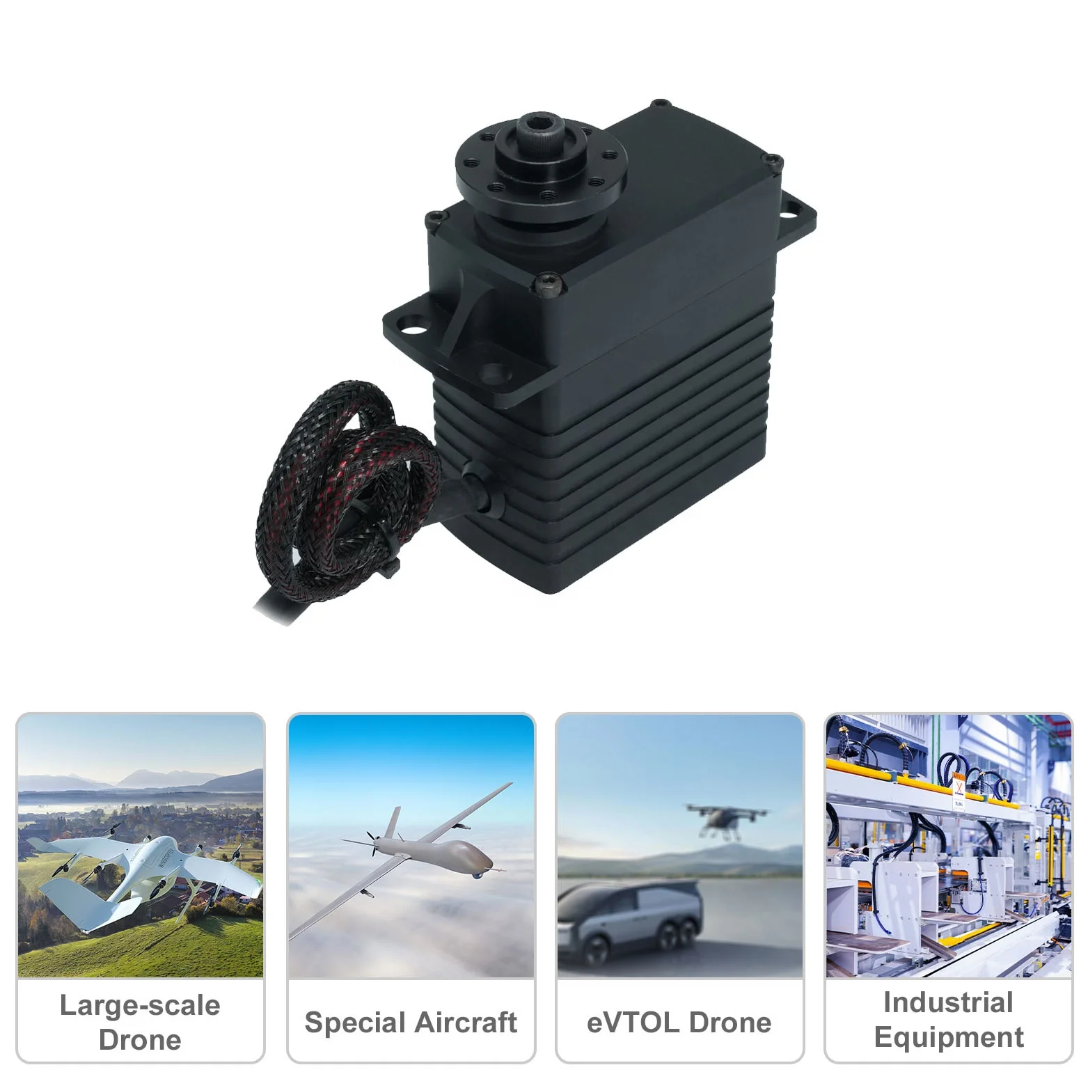 Kpower 0.16s Servo de engranaje de acero de alta velocidad Servo sin escobillas de alto par de 150 kg para avión de ala fija Dr-one