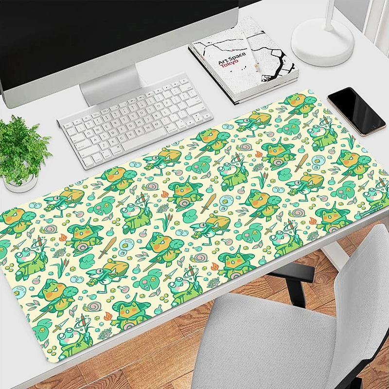 Metal Frog Kawaii Mouse Pad Large Computer Cartoon Anime Gamer Keyboard Mousepad Laptop Gaming Accessories Desk Mat XXL Carpet