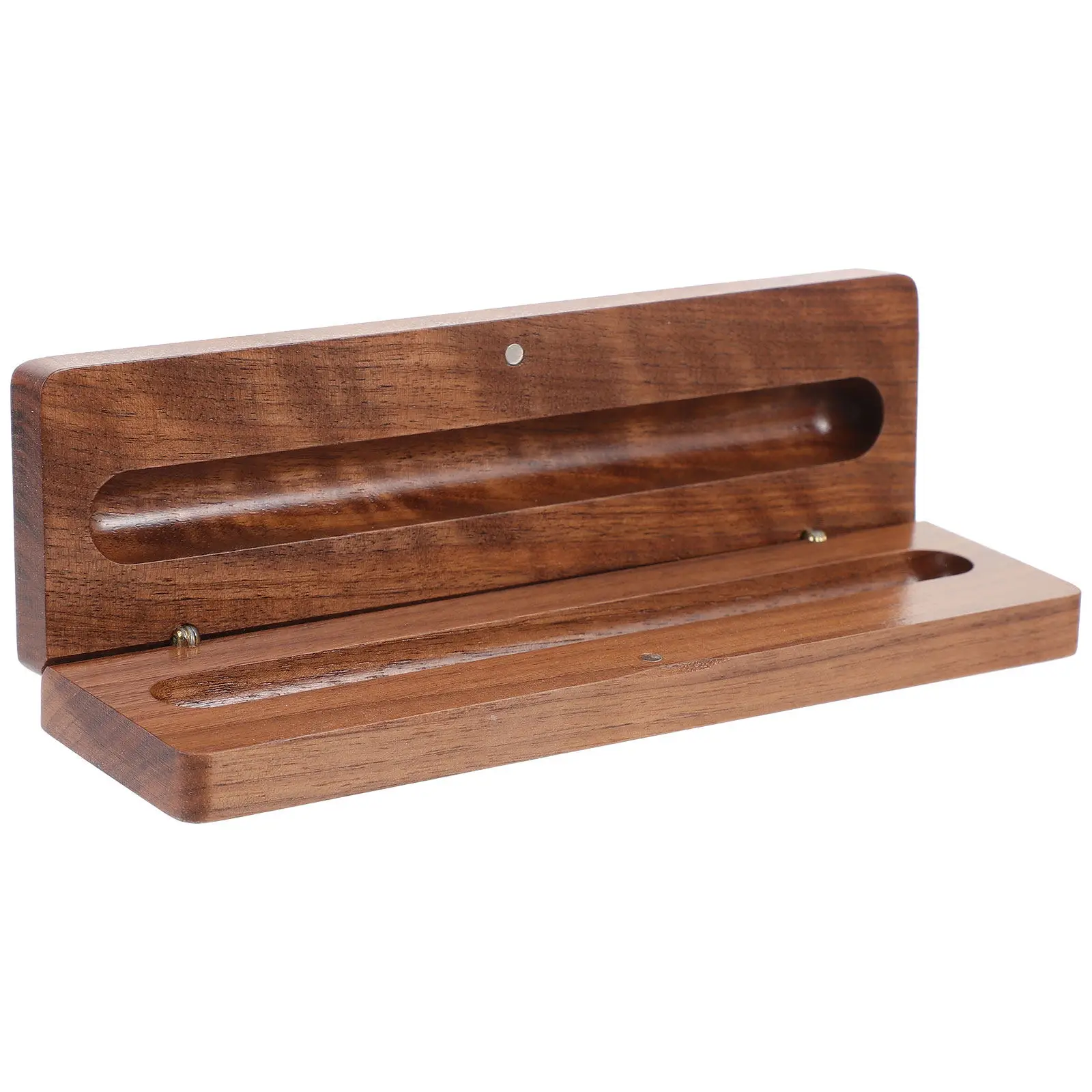 Wooden Single Pen Holder Empty Gift Box Pen Storage Container for Students Teachers Professionals Portable Desk Display