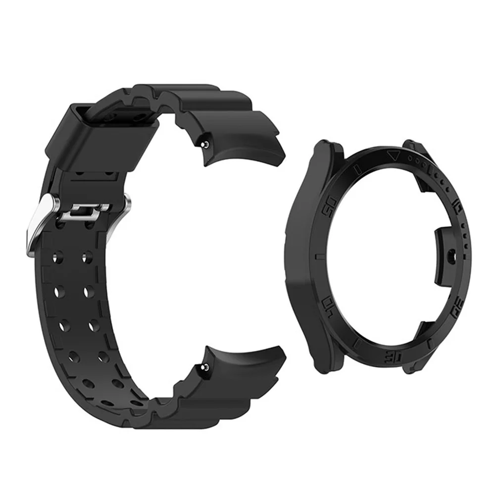 40/44mm Watch Strap + Protective Case for Samsung Galaxy Watch5/5 Pro Watchband Frame Cover for Watch4/4 Classic Smartwatch Part