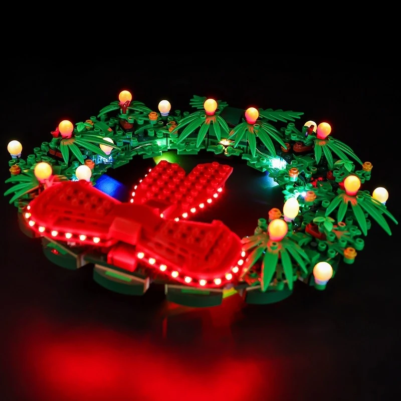 Juego de iluminación LED adecuado para LEGO Christmas Wreath coleccionable 40426 (no incluye bloques de construcción)
