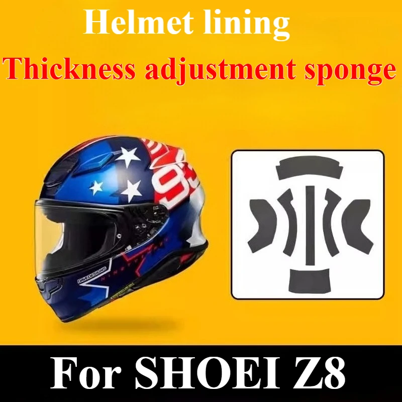 

For SHOEI Z8 Helmet Lining Pad Non-destructive Installation Adjustment Sponge Pad，Motorcycle Helmet Accessories