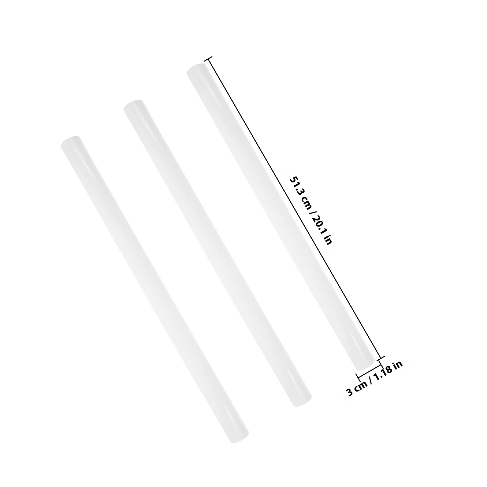 3 قطعة أنبوب حماية الفن الزخرفي الأبيض البلاستيكية حاوية الشحن البريدية لملصق مخطط خريطة تخزين لفة الناقل #5