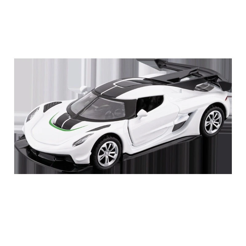 1:36 Jesko Super coche modelo juguetes Metal Diecast luz música tirar hacia atrás coches deportivos colección de modelos vehículo de carreras regalo niños