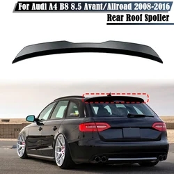 For Audi A4 B8 8.5 Avant / Allroad 2008 - 2016 Rear Trunk Lid Roof Spoiler Wing ABS Car Tail Wing Car Accessories