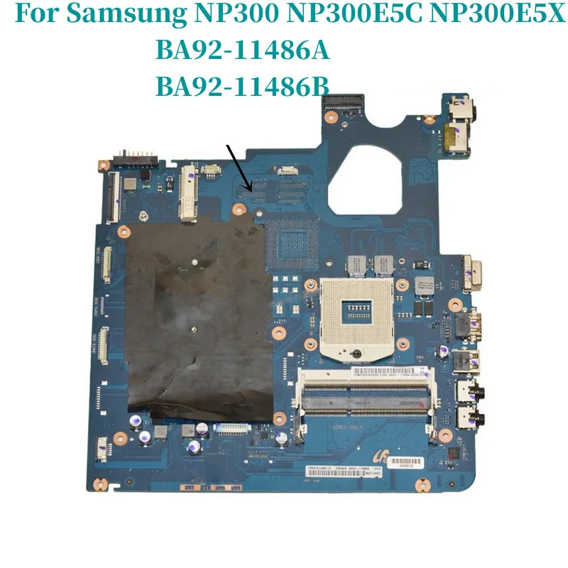 

Материнская плата для ноутбука Samsung NP300 NP300E5C NP300E5X SCALA3-15 17CRV DDR3 HM70/HM75 Бесплатный процессор BA92-11486A BA92-11486B