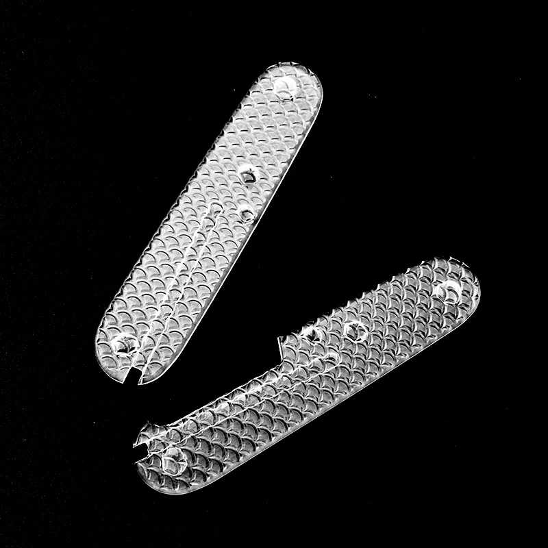 A Pair Clear Acrylic Patch Folding Tool DIY Shank for 91MM Army Knife Scales Transparent Shell