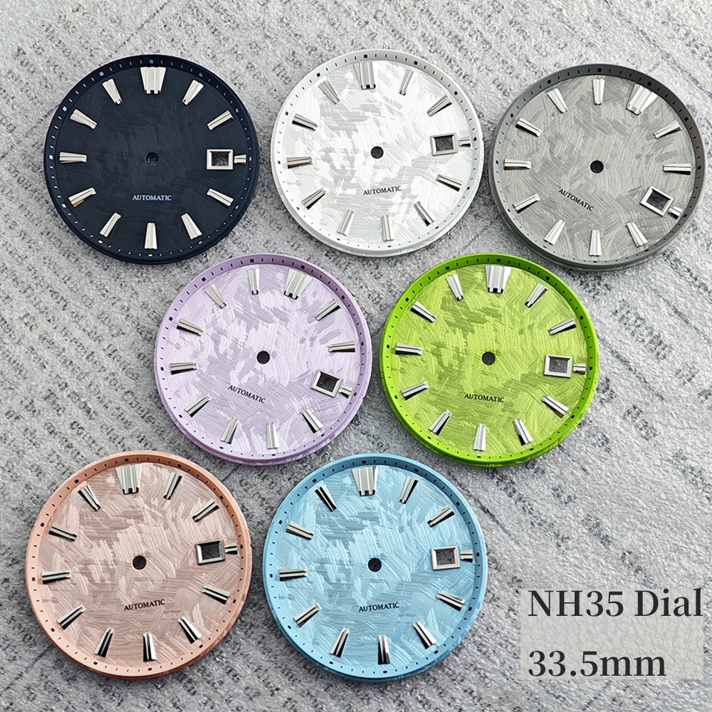 

NH35 33.5mm Watch Dial Aseptic GS Custom Logo Dial Replacement Parts for NH35 Movement Watch Modification Accessories