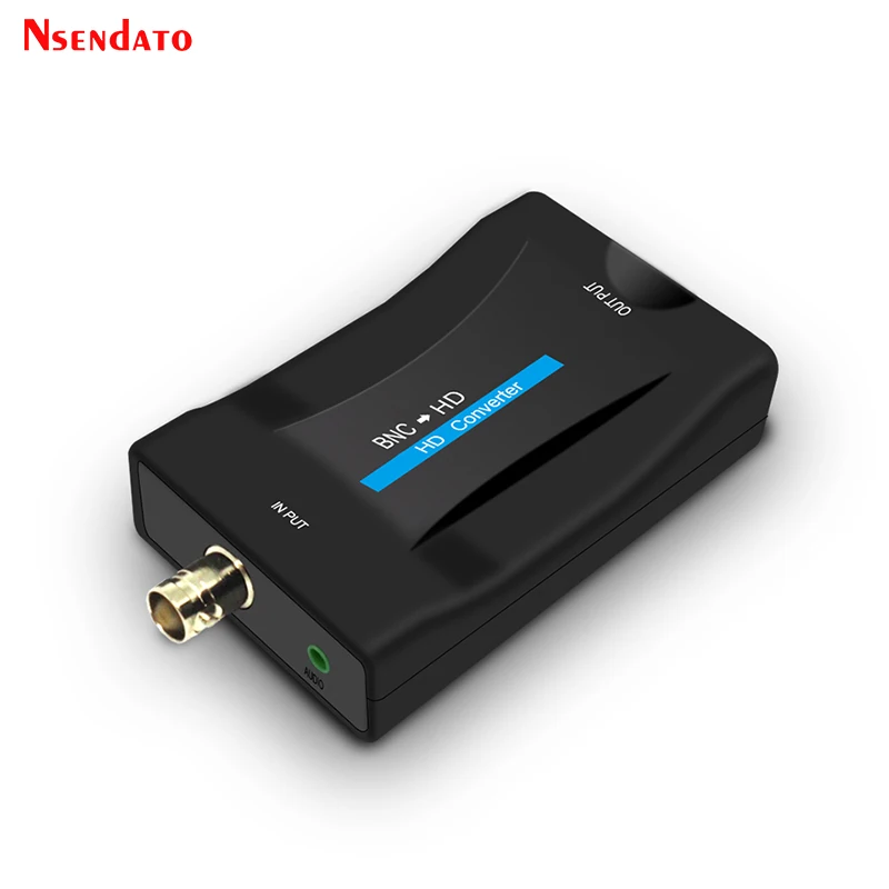 BNC To HDMI-Compatible Converter Adapter Display AV Connector Surveillance Monitor video signal Converter with USB Cable