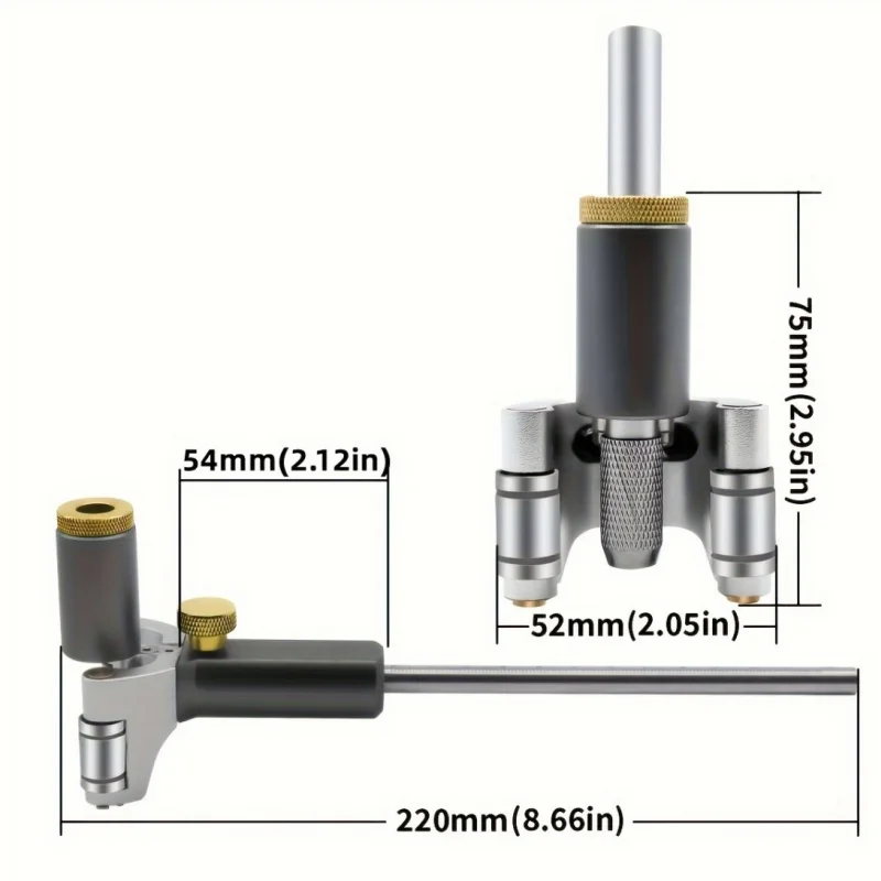 Woodworking Marking Gauge Straight Arc Curve Line Scriber Fine-tuning Parallel Drawing Line Ruler Automatic Line Drawing Tool