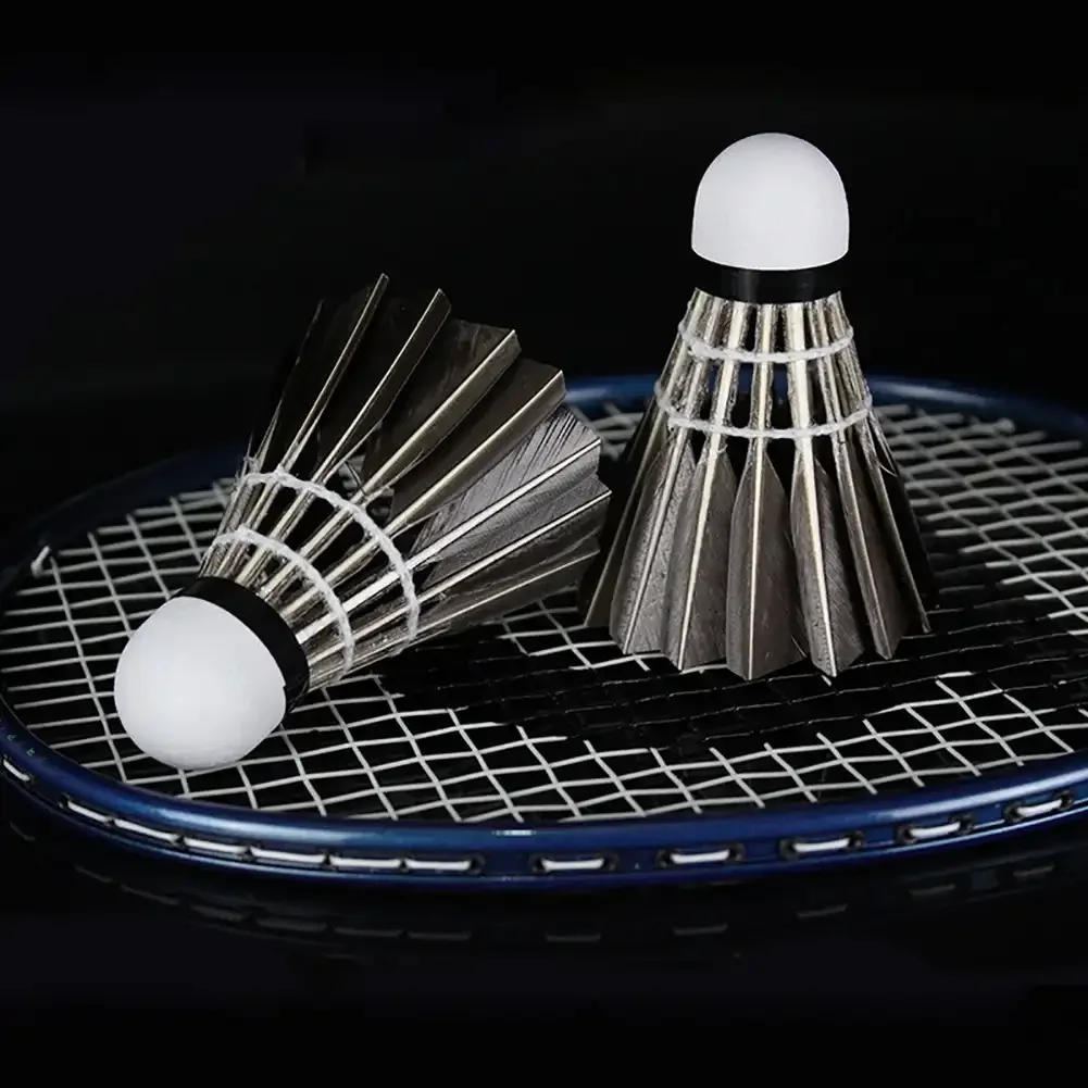 Peteca de Badminton Profissional, Pena Do Ganso Negro, Bola De Treinamento Do Esporte, 3 6 12Pcs