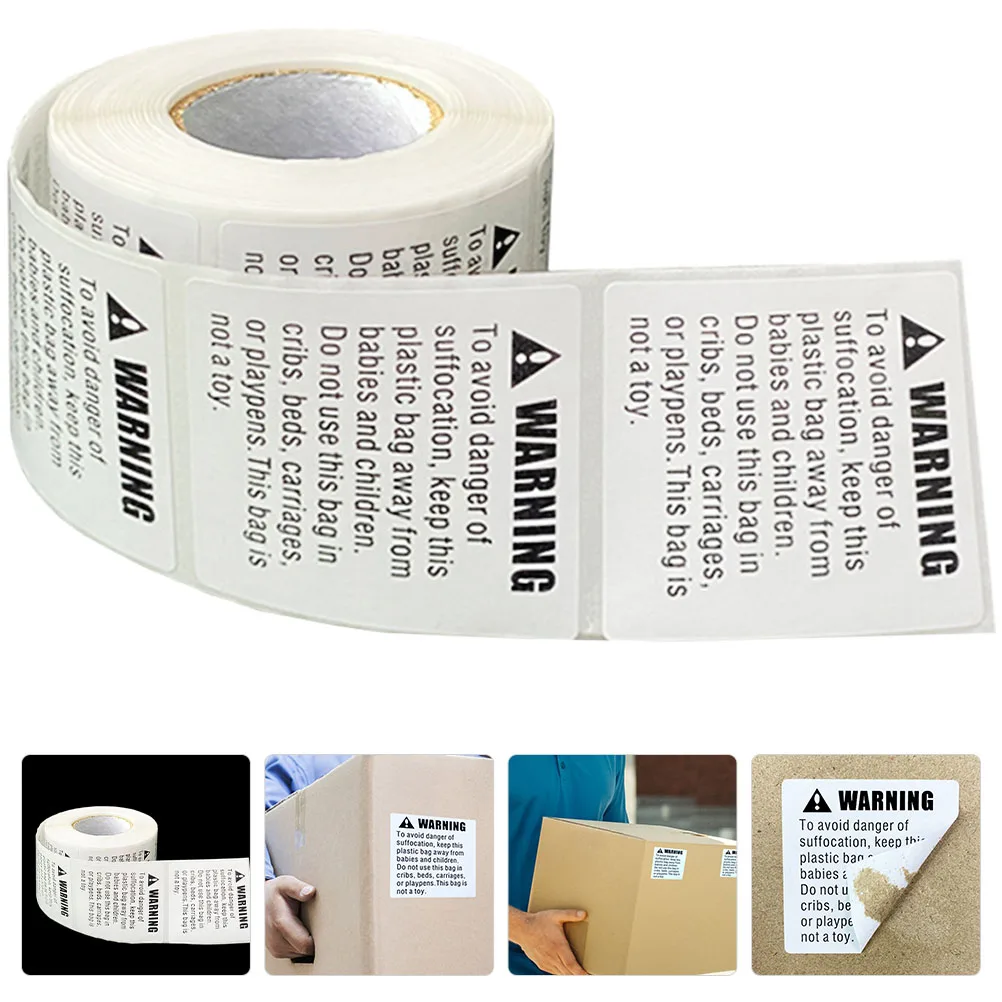 

Anti-suffocation Stickers Warning Labels Self-adhesive Waterproof Paper Suffocation Signs Choking Labels Packing Shipping
