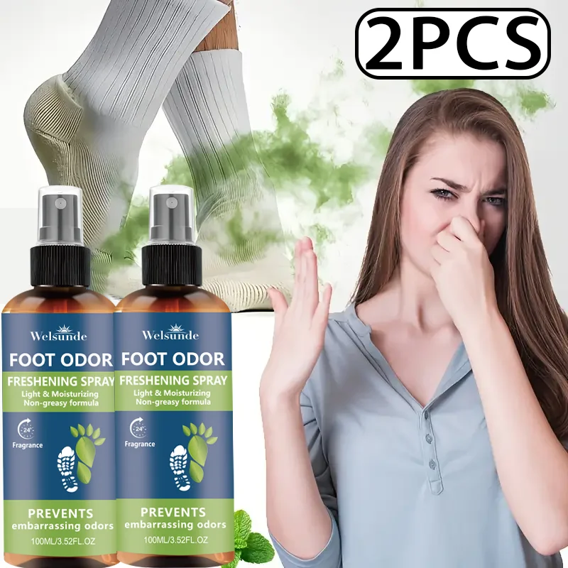 Instant Freshness Spray,FOOT ODOR CONTROL SPRAY, a Natural Plant-Based Formula, Quickly Deodorizes Lasts Long, Refreshing The Feet, Absorb a Large Amount of Sweat, Shoe And Foot Odor, Shoe Odor Remover, Feet Care Products, Shoe Deodorizer