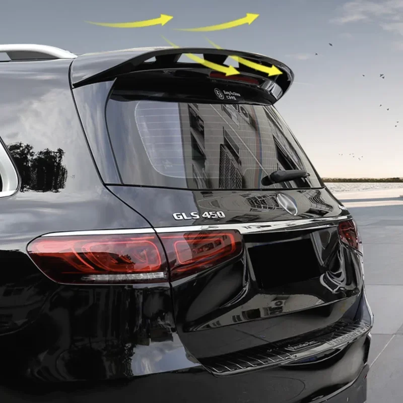 For Mercedes W167 GLE Roof Real Trunk Spoiler AB SRear Tail Wing Lip Spoiler Car Styling