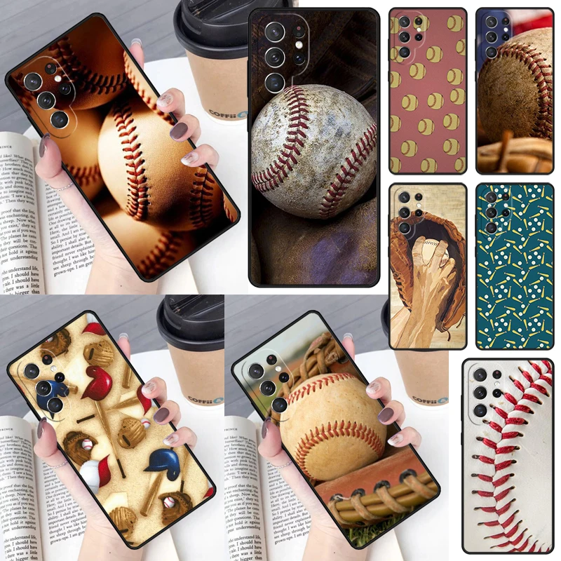 Baseball Phone Case for Samsung Galaxy S26 Ultra S25 S24 S23 S22 S21 S20 Note10 Plus FE Cover Luxury