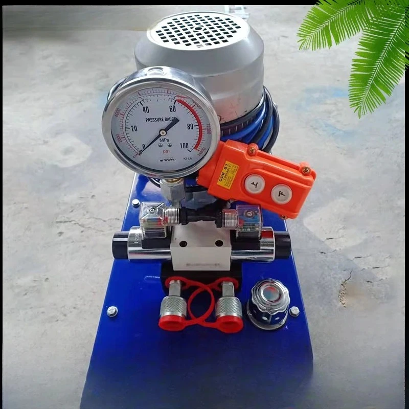 Large flow pull type double oil port manual reversing valve two-way hydraulic cylinder