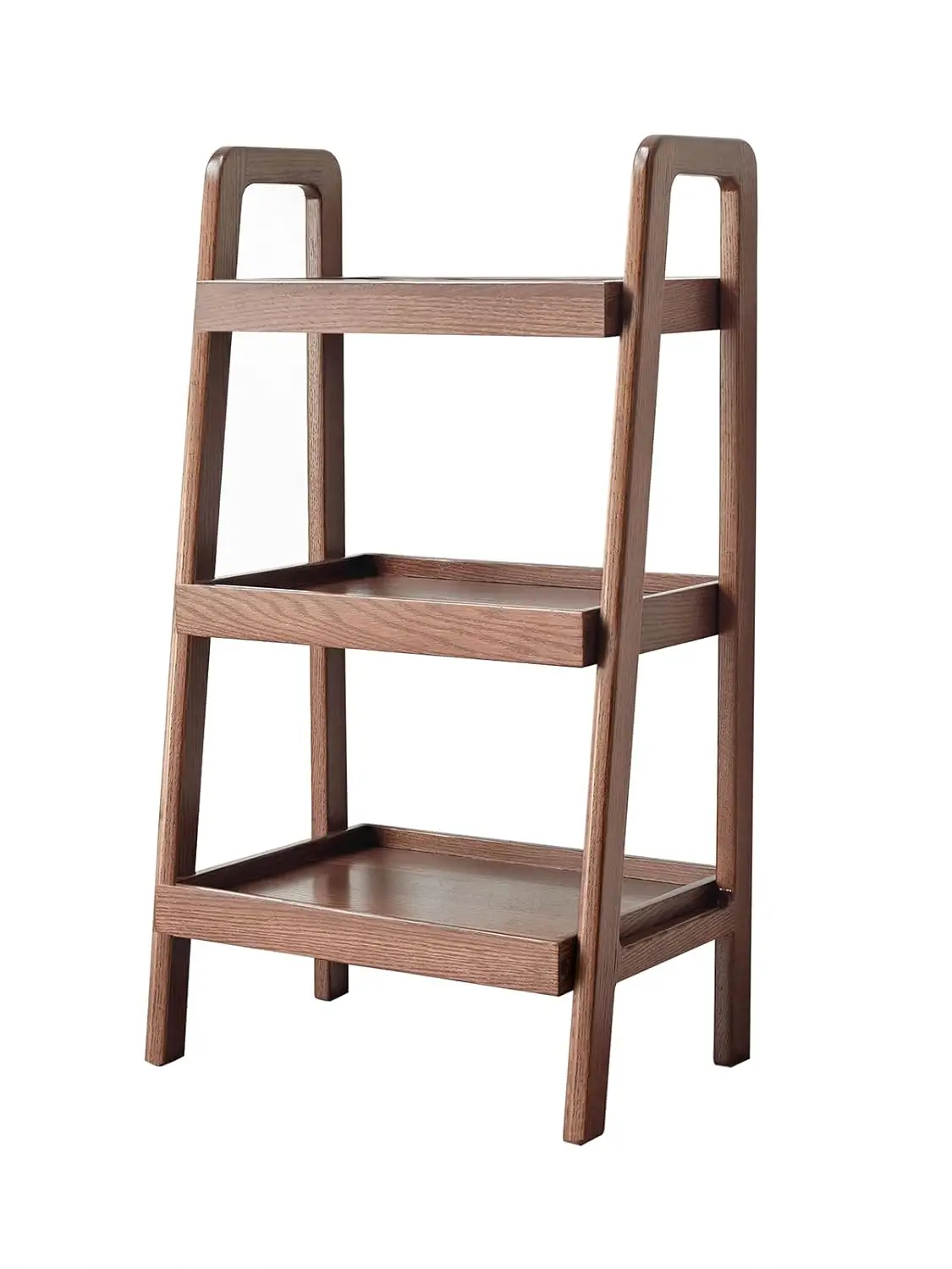 

Ladder Bookshelf, 3-Tier Solid Oak Shelf,Storage Organizer Step Bookshelf for Study, Living Room, Bedroom and, Customized