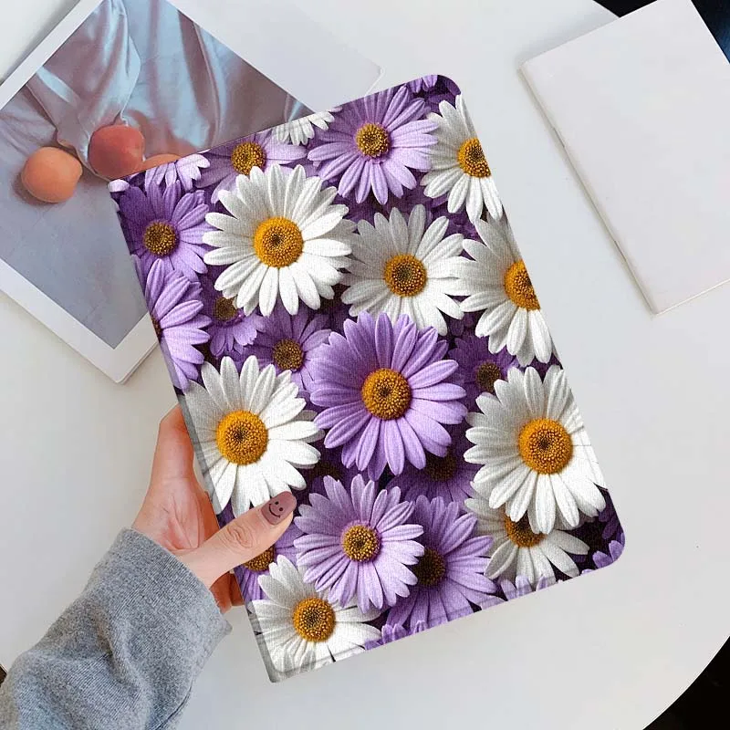 Chrysanthemum Art For iPad Pro Mini Air 1 2 3 4 5 6 7 10 11 th 8 9 gen 11 M4 M5 Foldable Tablet Case Cover