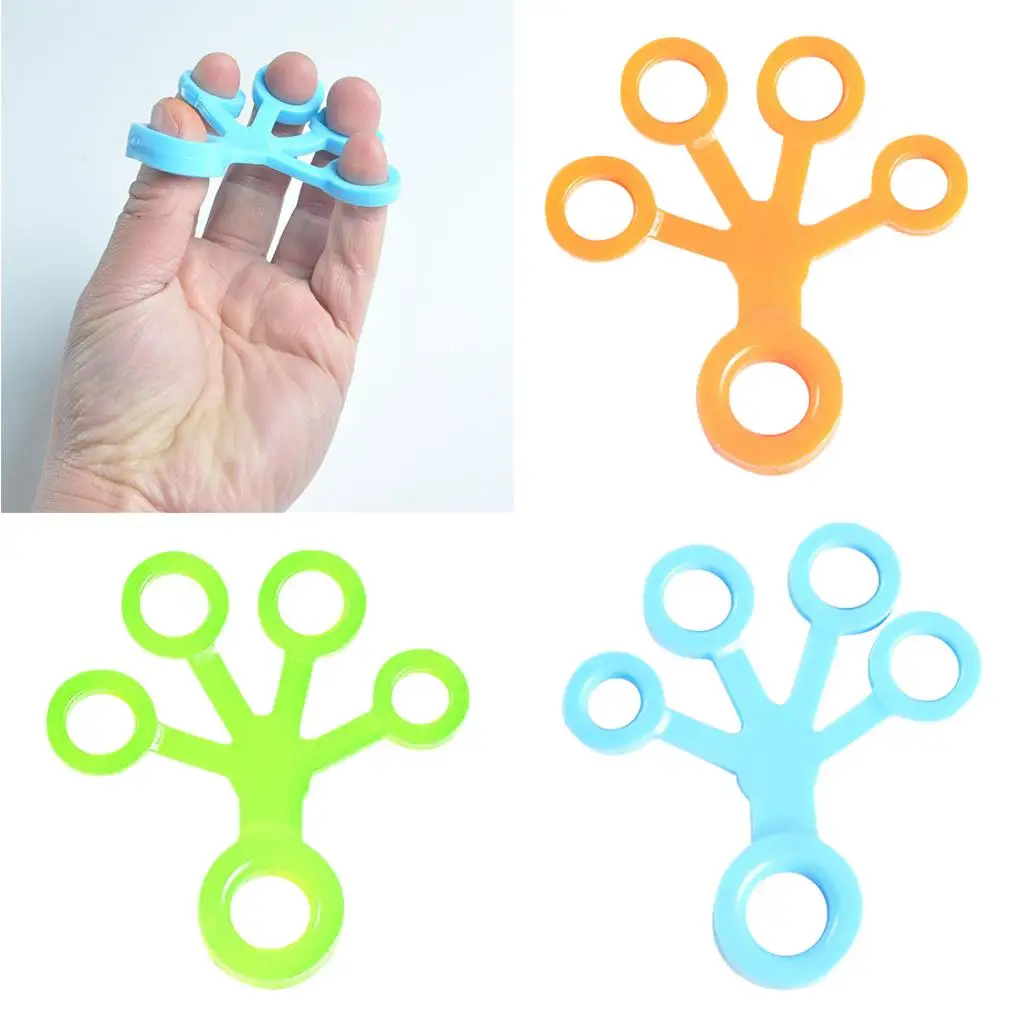 Hand Gripper Strengthener, Finger Stretcher Resistance Exercise Training Rings for Forearm Wrist Strength Stress Relief