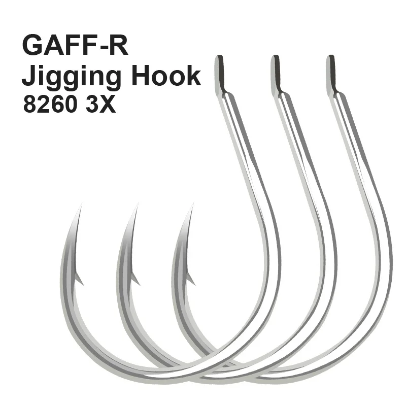 TEASER 8260 GAFF-R Jigging hook Single double string hook Saltwater Ocean Sea Livebait Strong Fish Hooks