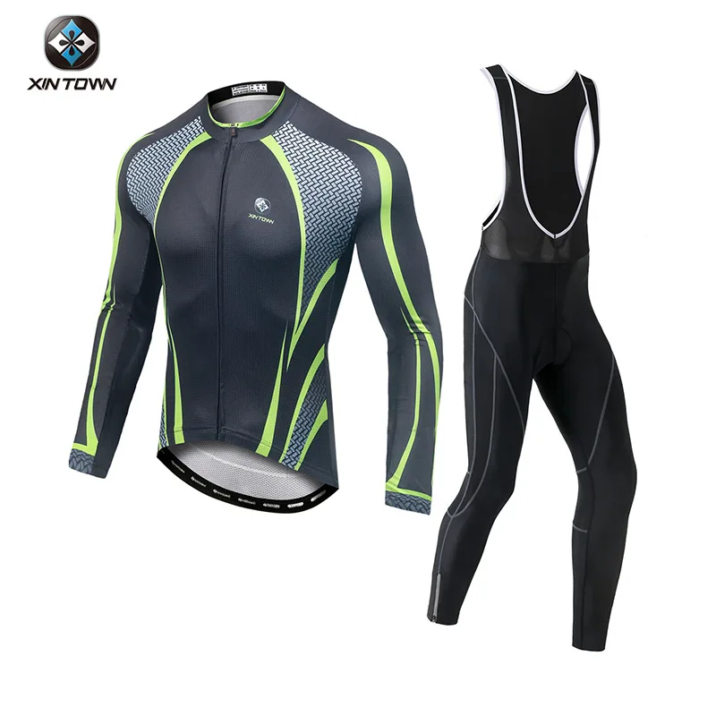 Long Sleeve Cycling Jersey Leg Set Full Man Bib Men Jerseys Bike Triathlon Suit Summer Bicycle Pants Clothes Clothing Sweatsuit