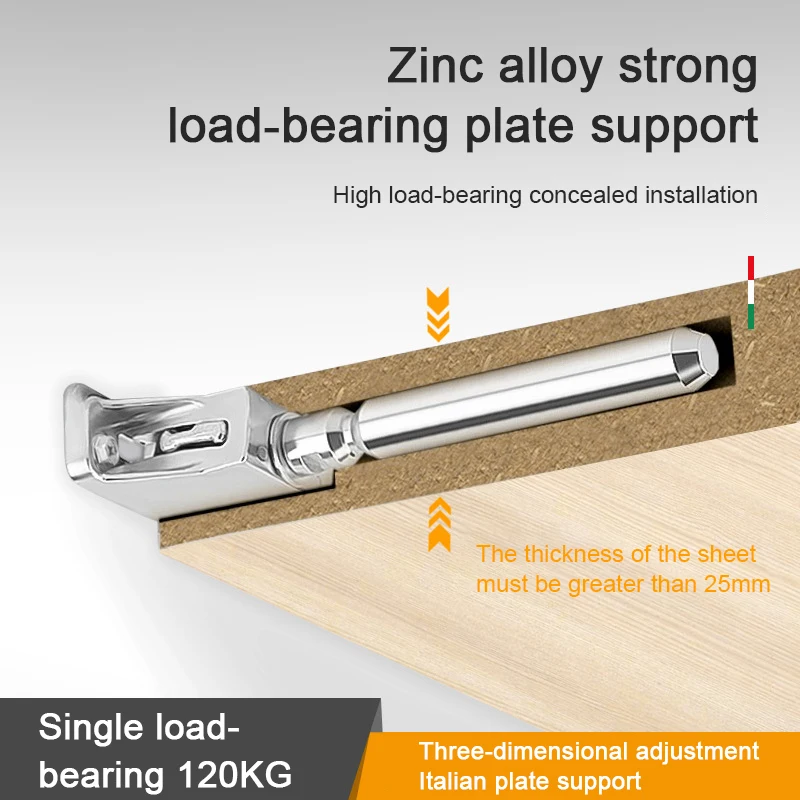 

12/16mm Wall Shelf Hidden Support Zinc Alloy Invisible Embedded Bracket Pallet Bracket Adjustable Hidden Bedroom Baffle Bracket