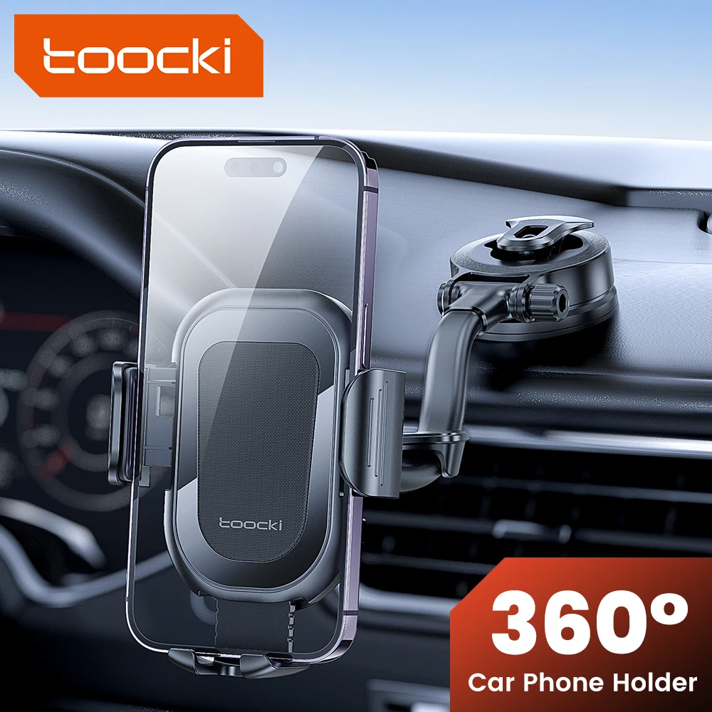 Toocki Car Phone Holder Suction Cup Air Vent 360°Universal Phone Mount Car Holder Stand Suitable For iPhone 14 13 Xiaomi Samsung