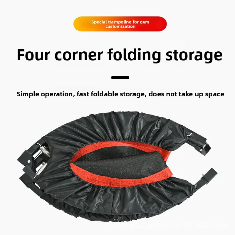 Steel Folding Bungee Trampoline for Adults and Children Indoor Gym with Handrails Cross-Border Product
