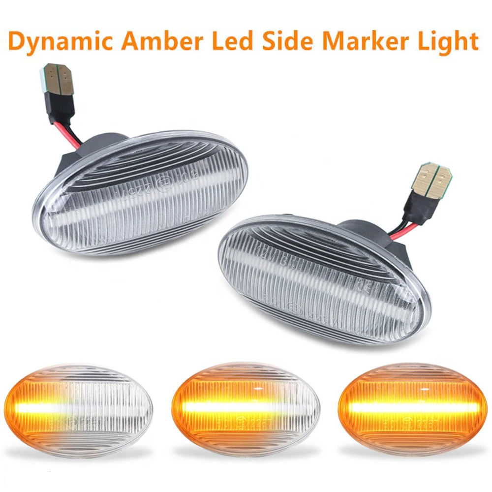 

2pcs For Benz Smart W450 W452 A-Class W168 Vito W639 W447 Citan W415 LED Dynamic Side Marker Light Repeater Indicator Light