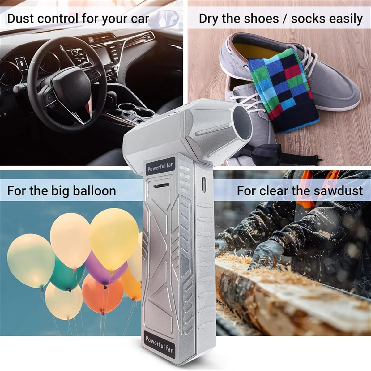 Souffleur d'air 140000 RPM Turbo Jet ventilateur affichage de puissance puissant ordinateur poussière soufflage outils de nettoyage ventilateur à main Portable