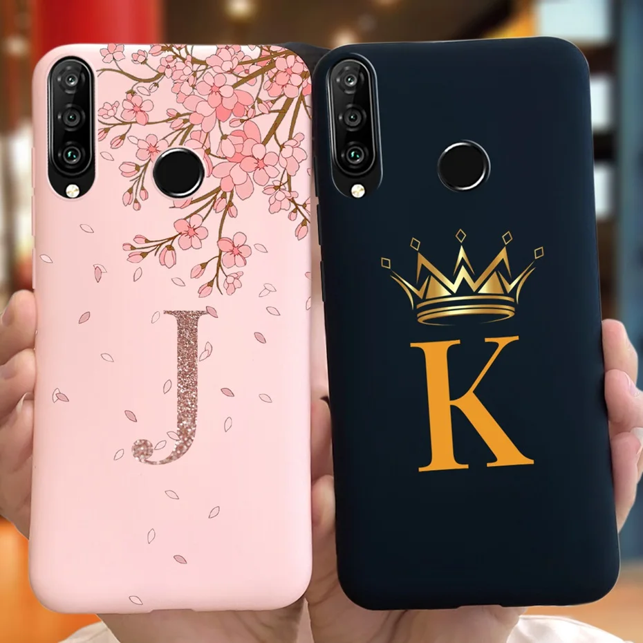 For Huawei P30 Lite P 30 Pro 30Pro Fashion Flower Crown Letter Phone Case For Huawei P30lite P30 P30Pro Soft Silicone Back Cover