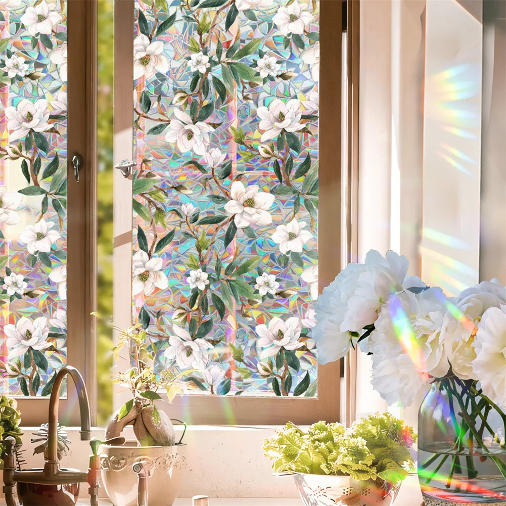 Non Adhesive Stained Glass Window Film for Home