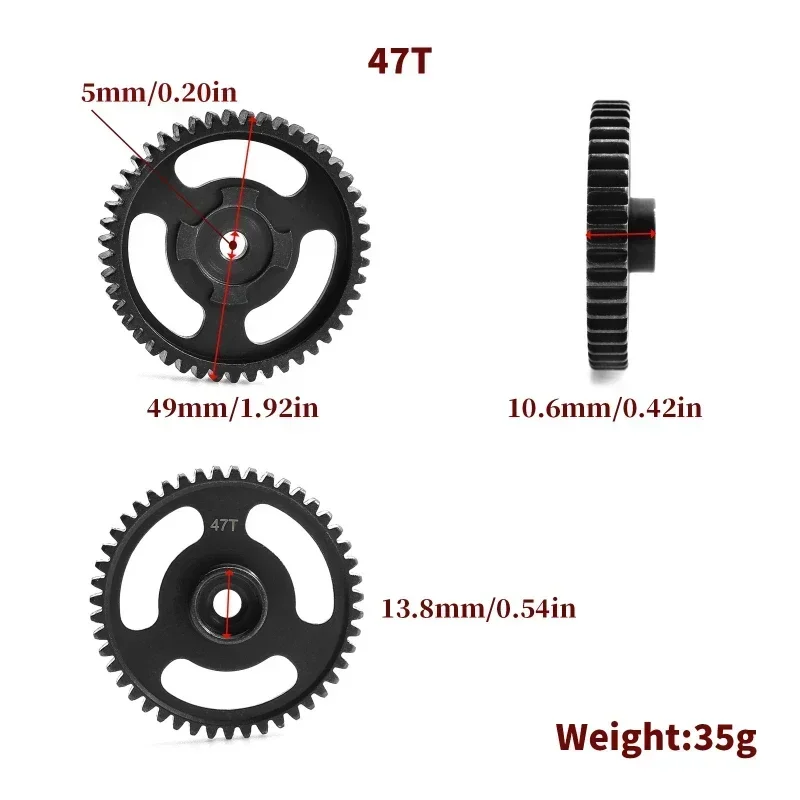 تصلب 47T حفز والعتاد الرئيسي والعتاد 76937 76939 77127 ل HPI Savage X 4.6 5.9 1/8 RC قطع غيار السيارات