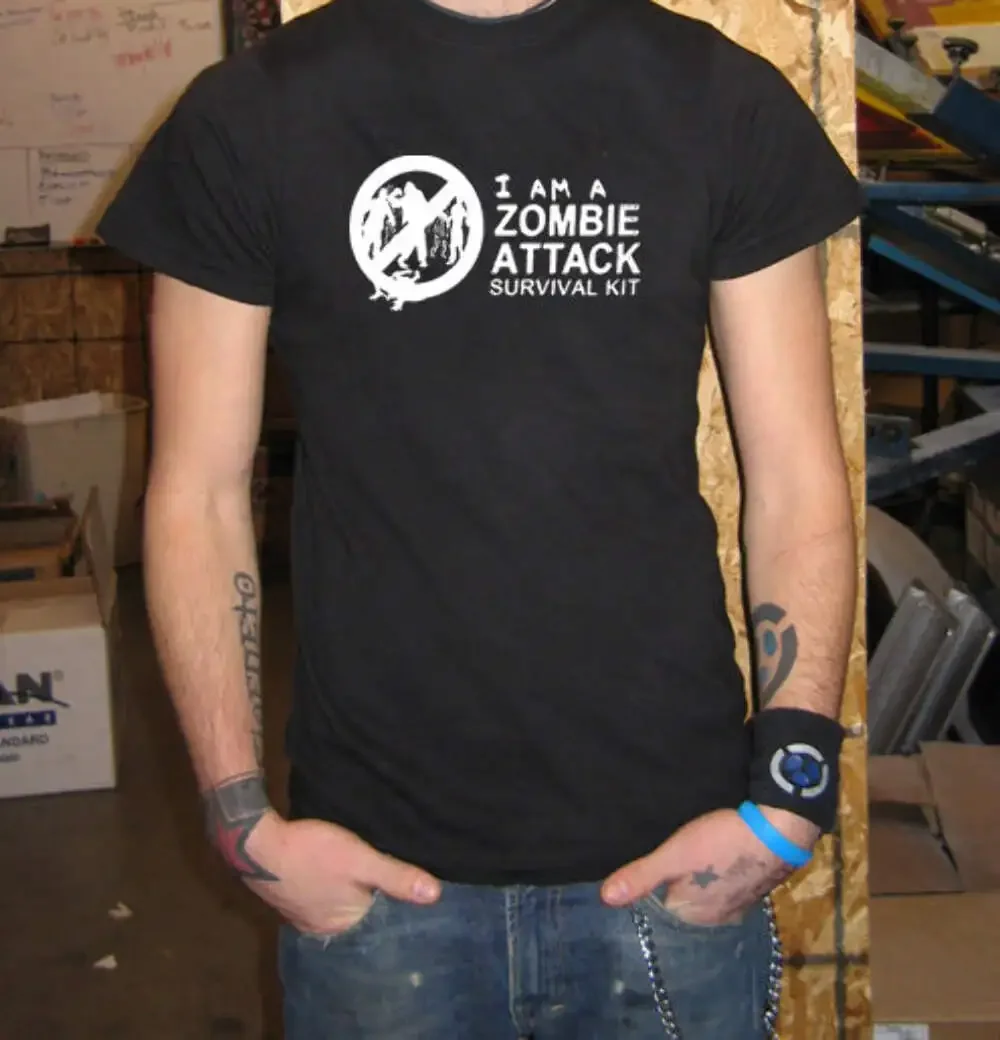 Zombie Attack Survival Kit T-Shirt – Funny Horror Apocalypse Tee