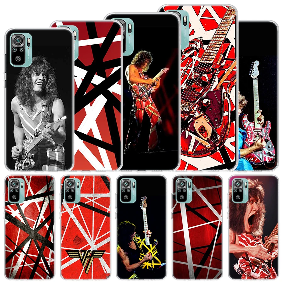 Eddie Van Halen Graphic Guitar Soft Case For Xiaomi Redmi Note 13 12S 11S 10S 12 11 10 Phone Cover 11T 11E Pro Plus 9 9S 8 8T Sh