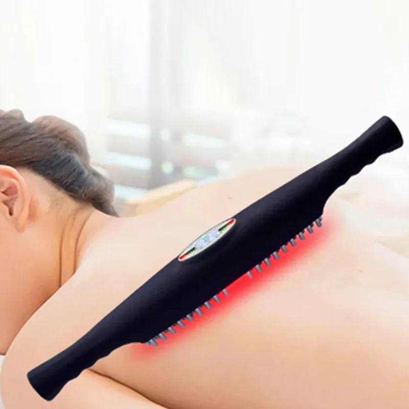 Customizable Health Electric Meridian Brush Traditional Chinese Acupoint Massager Far Infared Therapy Heating Scraping