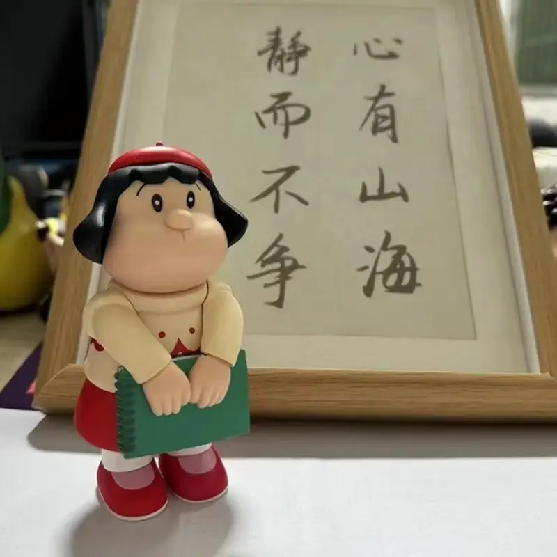 Cute Doraemon, Gian, and Shizuka figurines with rotatable heads, cartoon toys, trendy desk decorations, a must-have for fans