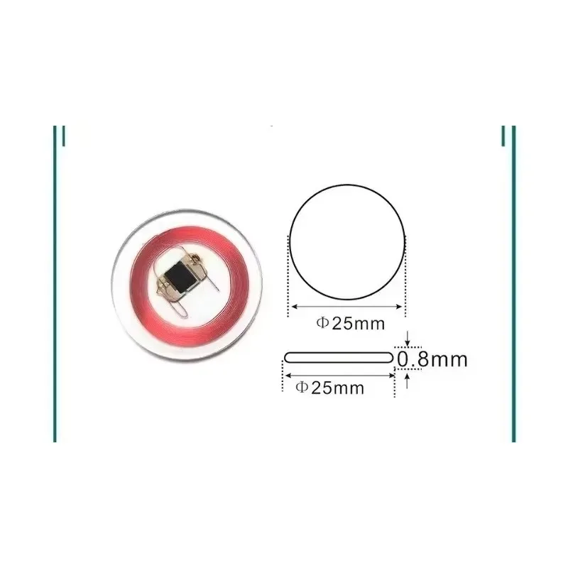 CUID Tag Gen2 Electronic Rewritable Smart Key NFC Clone Token 13.56Mhz 1K S50 ISO14443 Changeable Transparent Coin Magic Card