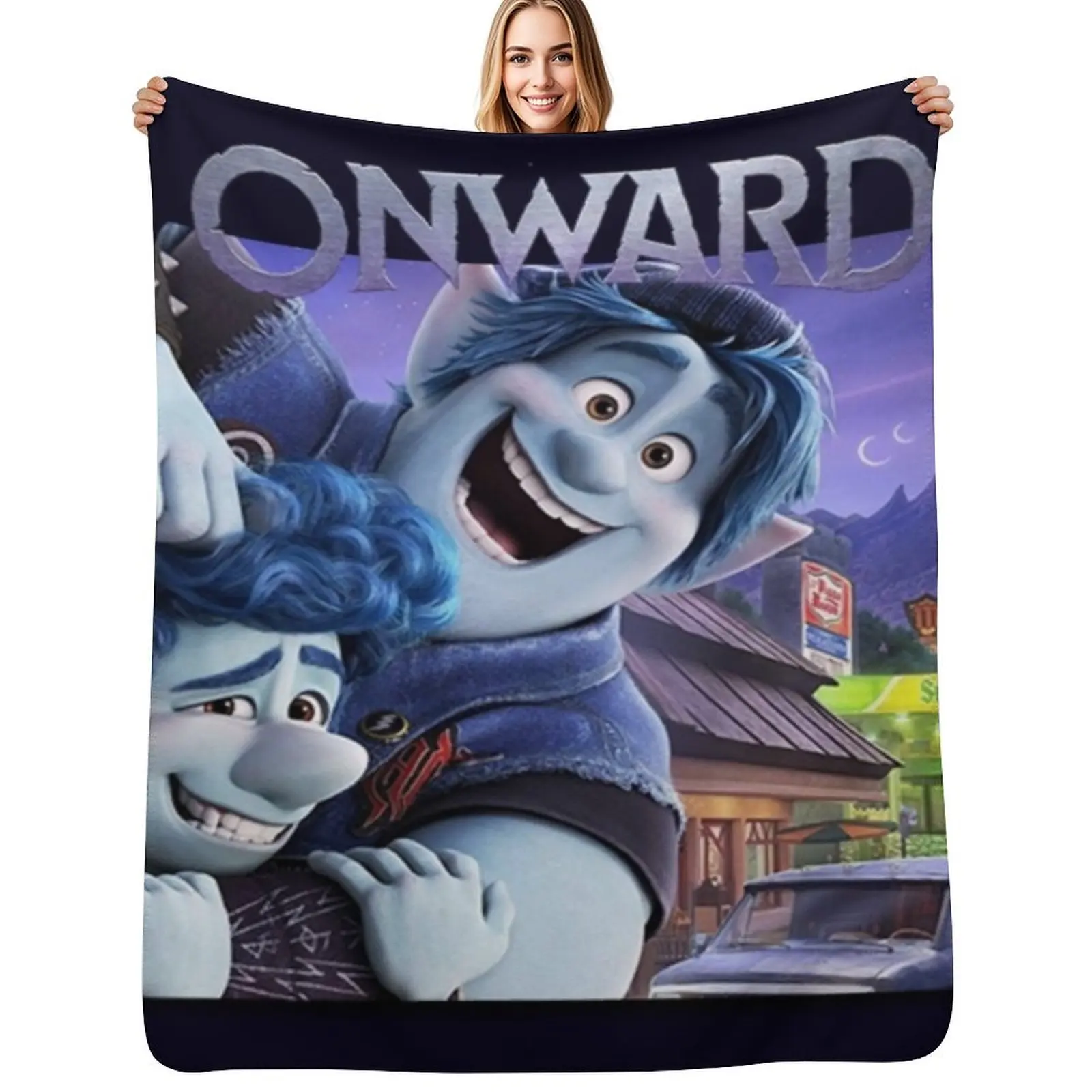 

Onward Ian and Barley Throw Blanket Single Bed covers Nap Retros Blankets