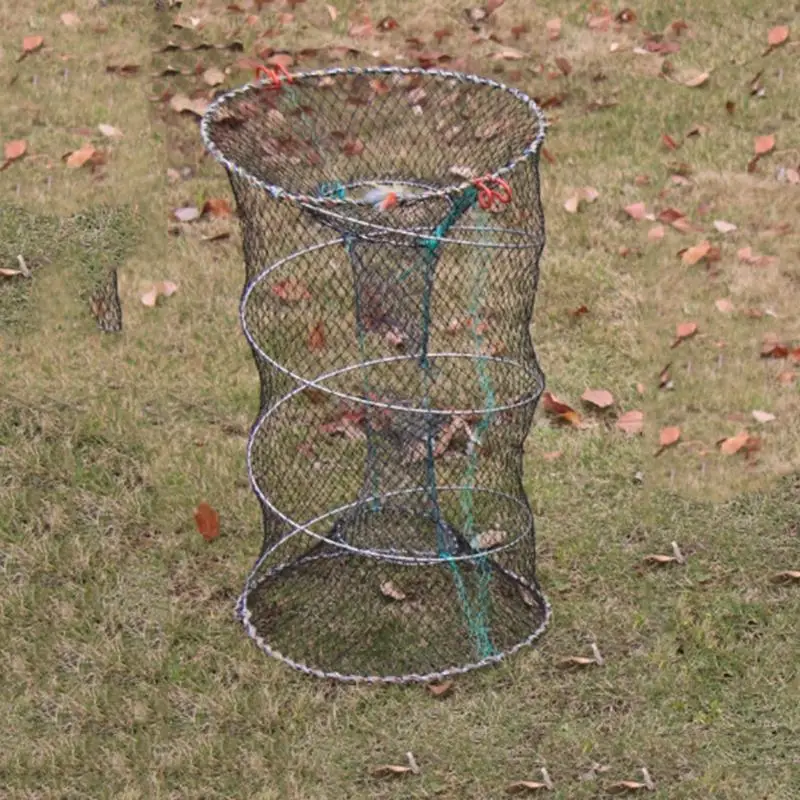 Fishing Traps for Crab Crayfish Lobster Catcher Foldable Floating Bait Cage Cast Net Automatic Fishing Net Trap Cage for fishing